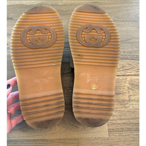 Gucci Angelina Platform Sandals Pink and Beige Size 36 (6-7 US) - Picture 7 of 8